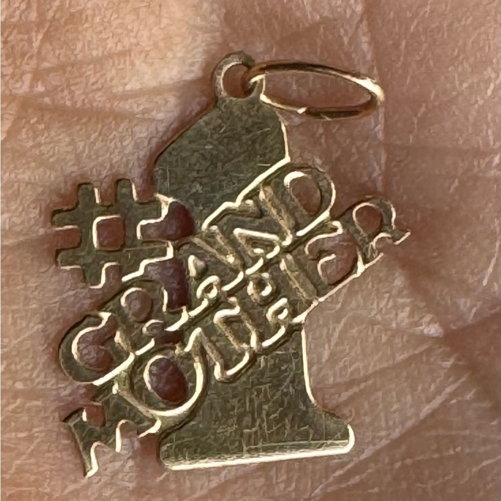 14K Solid Gold #1 Grandmother Charm Vintage